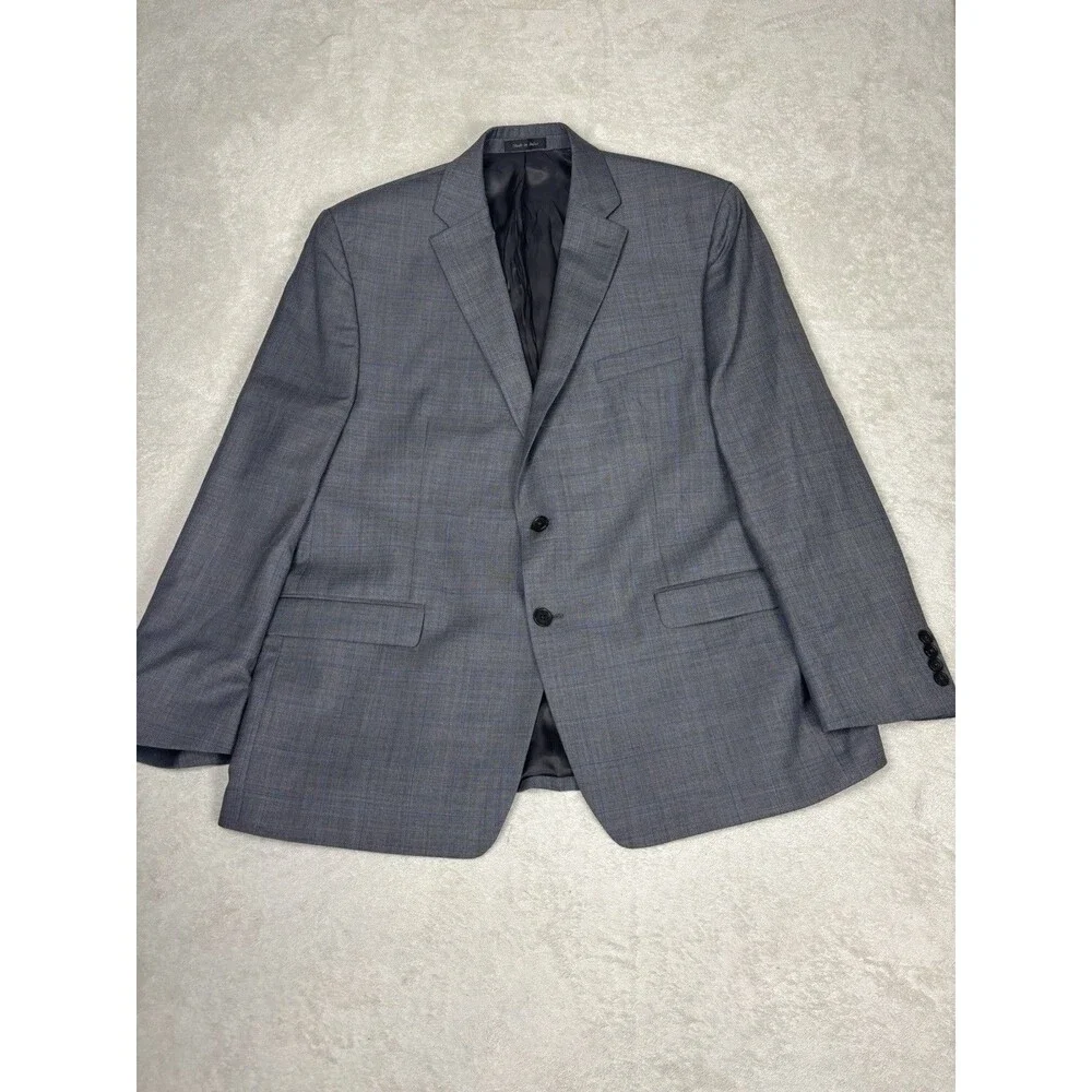 Lauren Ralph Lauren Men’s Blazer 46R Gray Wool Blend Window Pane 2 Button